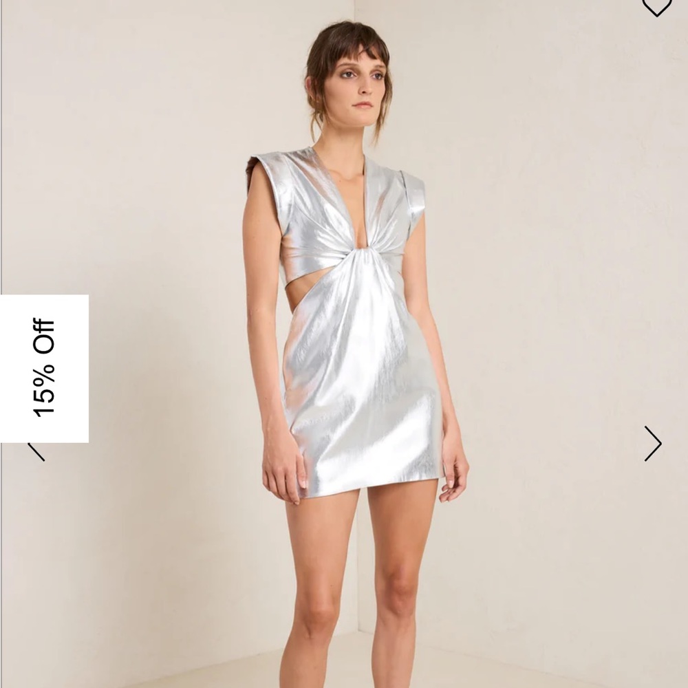 COPY - A.L.C Adina metallic vegan leather dress